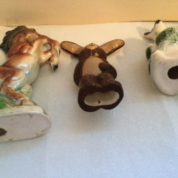 Three ceramic hand painted figurines horse squirrel kangaroo - Picture 12 of 12